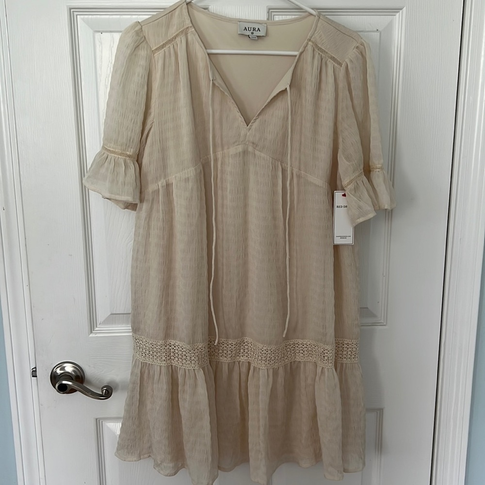 NWT, cream dress, medium
